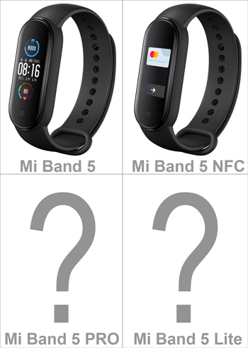 Версии Mi Band 5